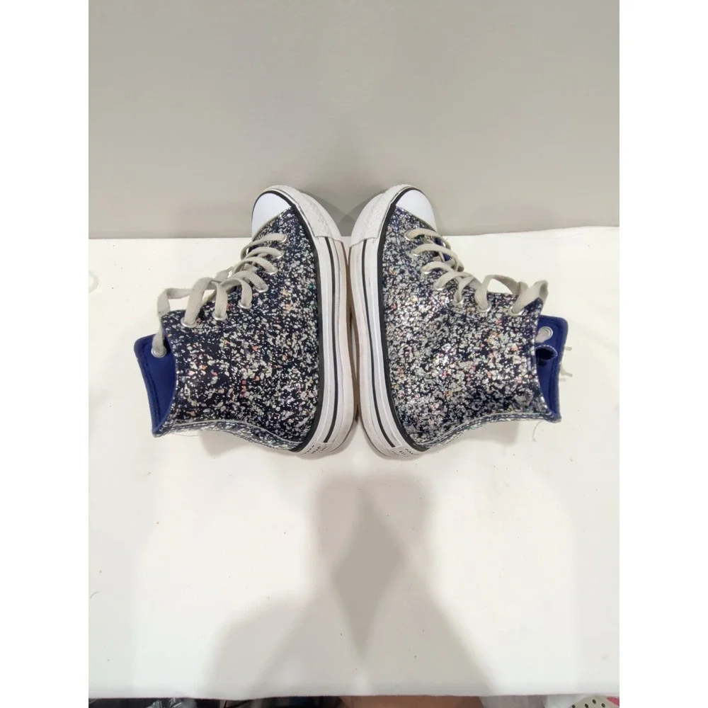 Converse Chuck Taylor AllStar EVA Lift High PS Glitter  Night Indigo Sz 3.5 Girl